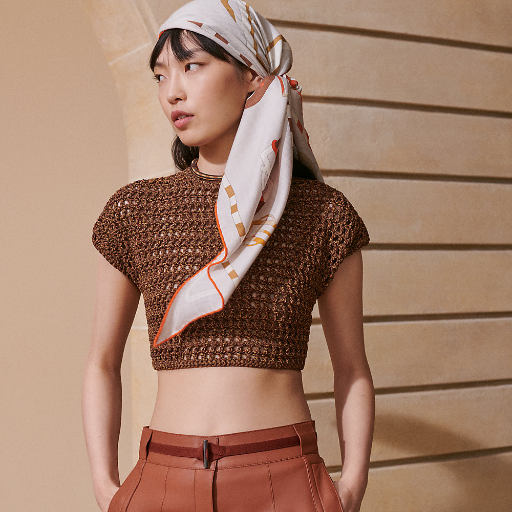 Bouclerie Moderne en Casaques giant triangle - Beige | Hermès USA